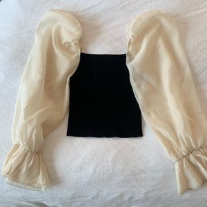Zara statement sleeve top